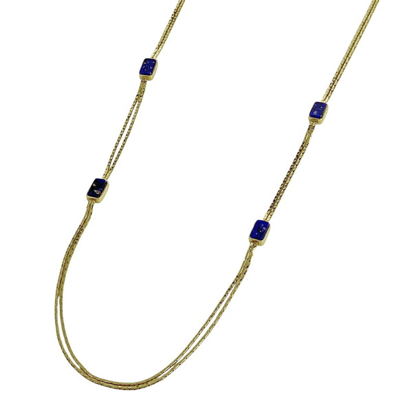 Christian Dior Design Necklace long GP Gold - Picture 1 of 5